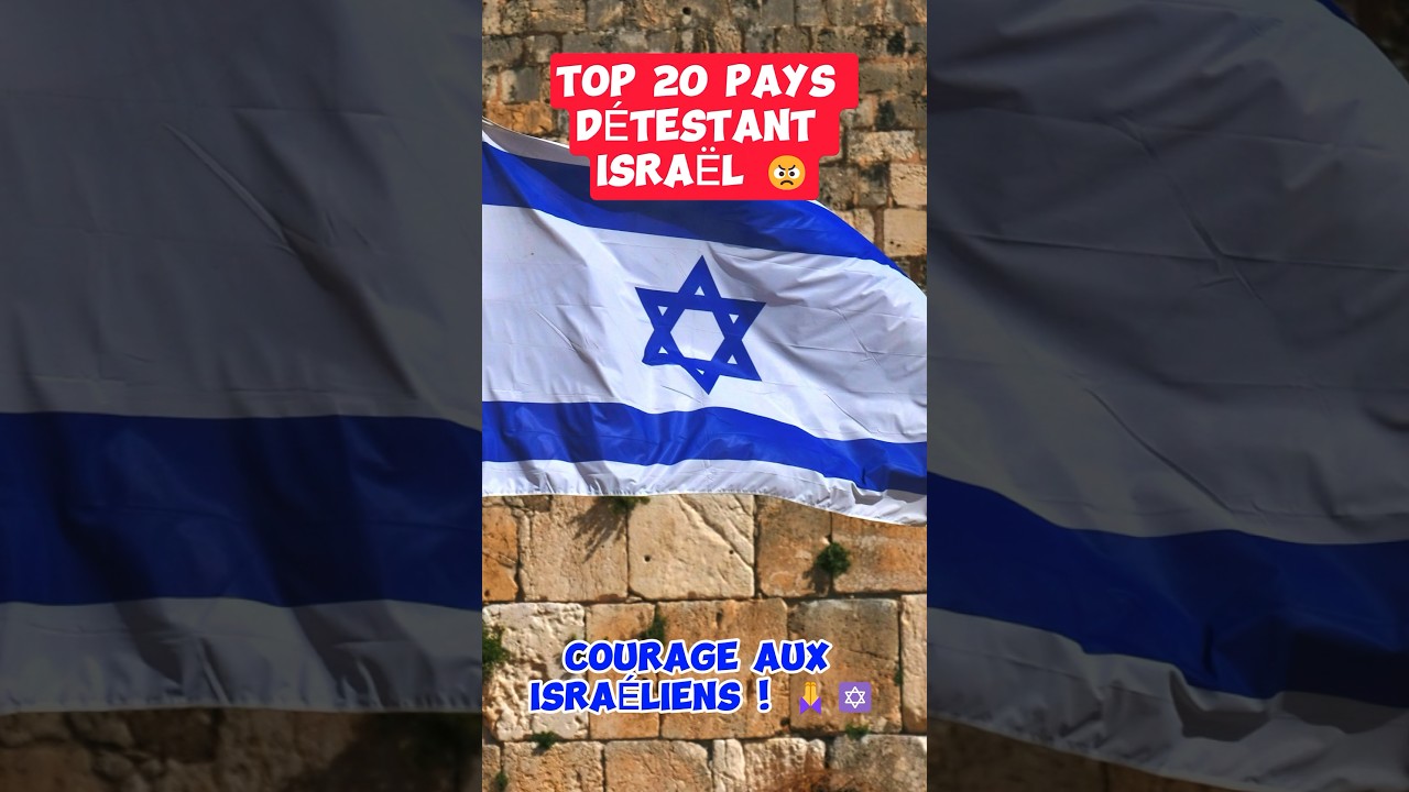TOP 20 PAYS DÉTESTANT ISRAËL ! 🇮🇱😡 #shorts #israel #palestine