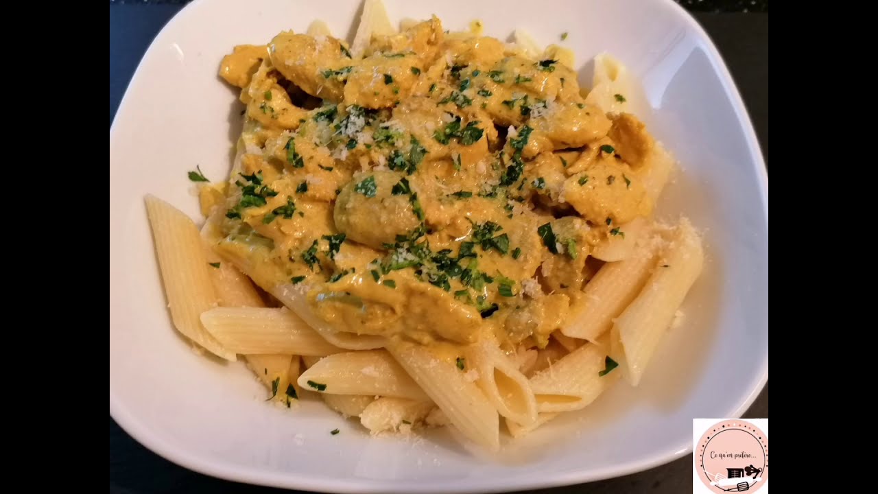 Recette Penne  poulet curry👌