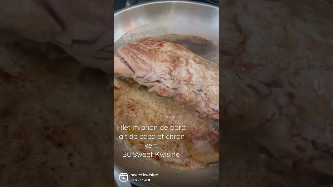 Filet mignon de porc au lait de coco et citron vert by Sweet Kwisine