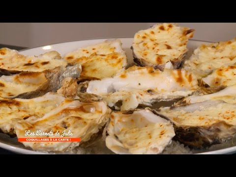 Recette : Huîtres gratinées au four de Gilles - Les Carnets de Julie - Coquillages à la carte !