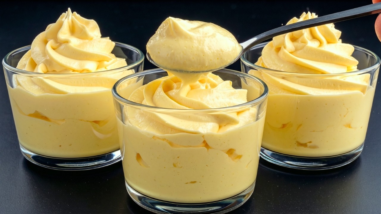 Zitronenmousse Dessert in 5 Minuten! Das beste italienisches Dessert, die alle verrückt macht!