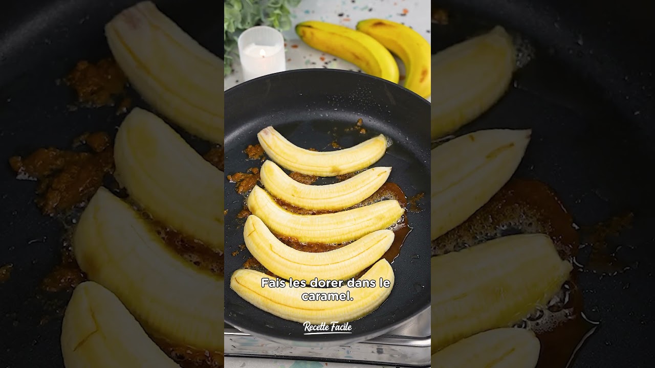 Gâteau chocolat banane sans four  à la poêle