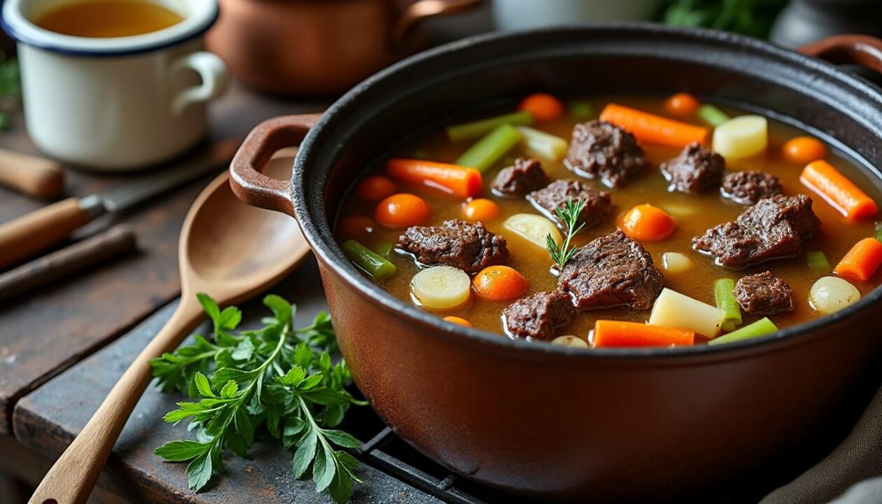 découvrez les secrets pour réussir un pot-au-feu parfaitement mijoté, avec des conseils sur les ingrédients, la cuisson lente et les astuces pour un goût authentique et savoureux.