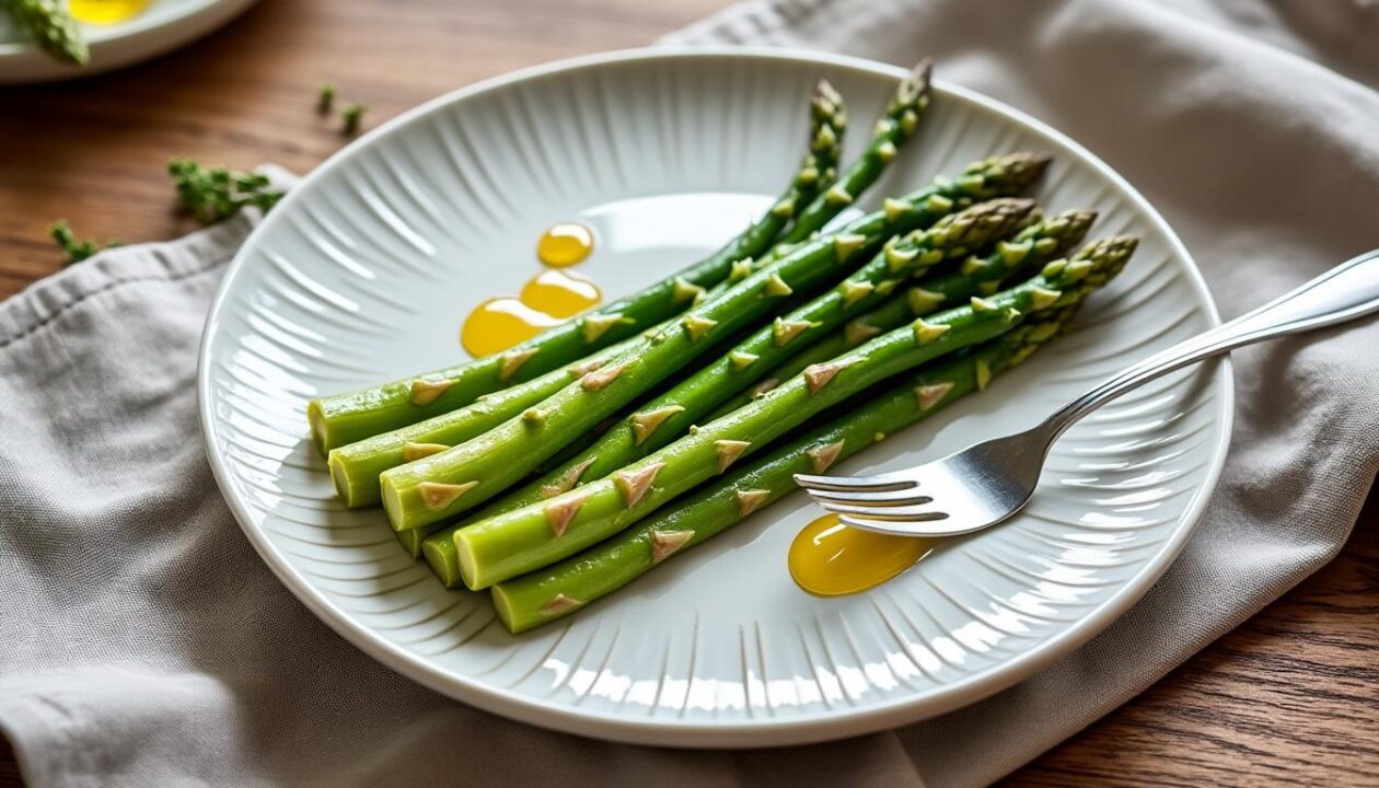 découvrez la recette exclusive d'asperges du chef étoilé ilane tinchant du restaurant 'l'oursin' à carry, alliant saveurs raffinées et savoir-faire gastronomique.