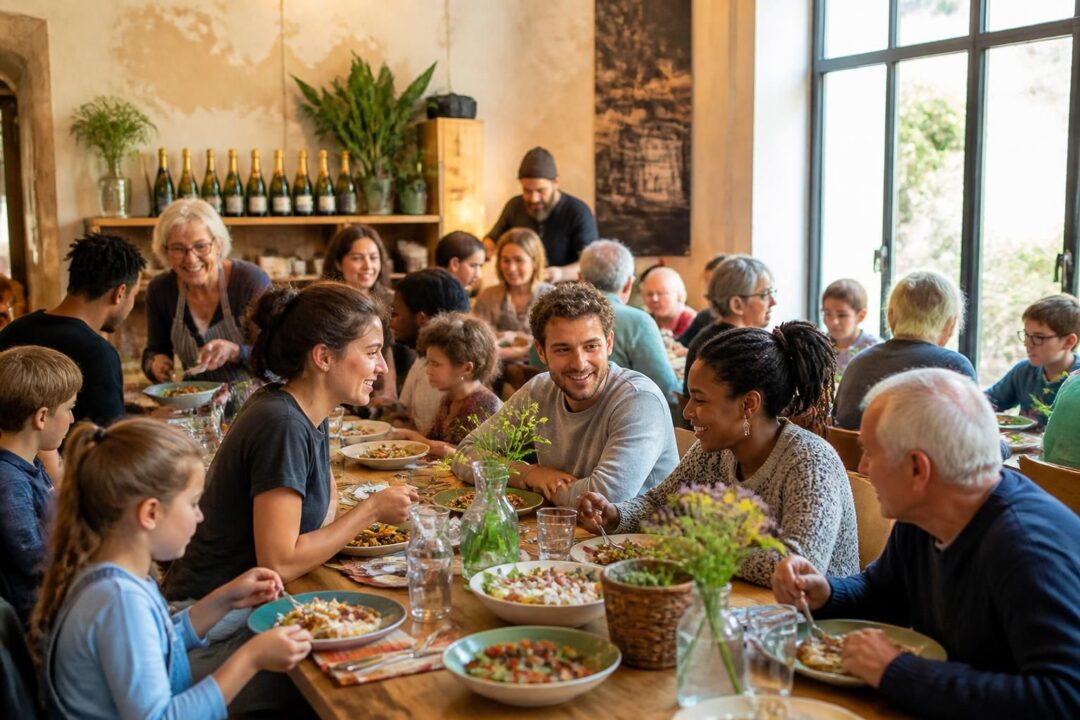 découvrez la cantine des bons restes à reims, un lieu chaleureux où se créent des liens forts autour de repas conviviaux et partagés. plus qu'un simple restaurant, un espace de partage et de solidarité.