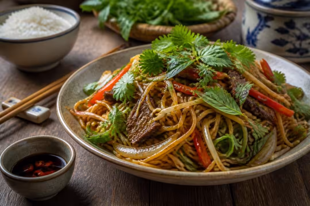 découvrez la recette authentique du pho xao, des nouilles frites vietnamiennes savoureuses et faciles à préparer pour un voyage culinaire exotique chez vous.