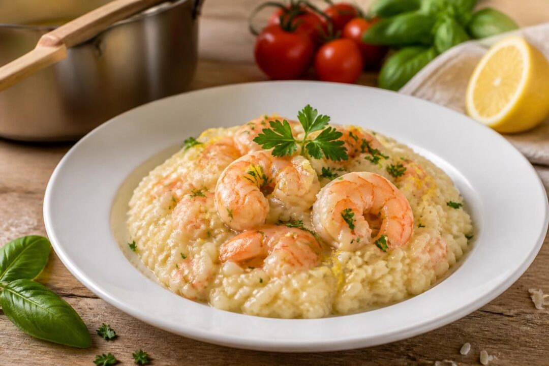 découvrez notre recette facile et gourmande de risotto aux crevettes, parfaite pour un repas savoureux et rapide à préparer.