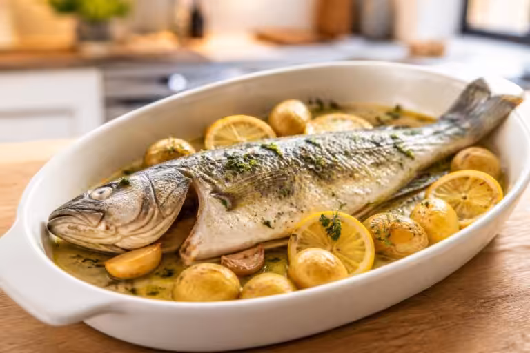 Bar au four au vin blanc : la recette simple et raffinée